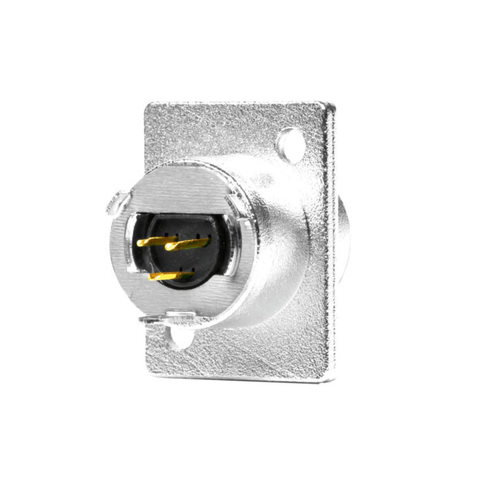 Ficha Mini XLR Fêmea 3 Pinos Chassi - Image 2
