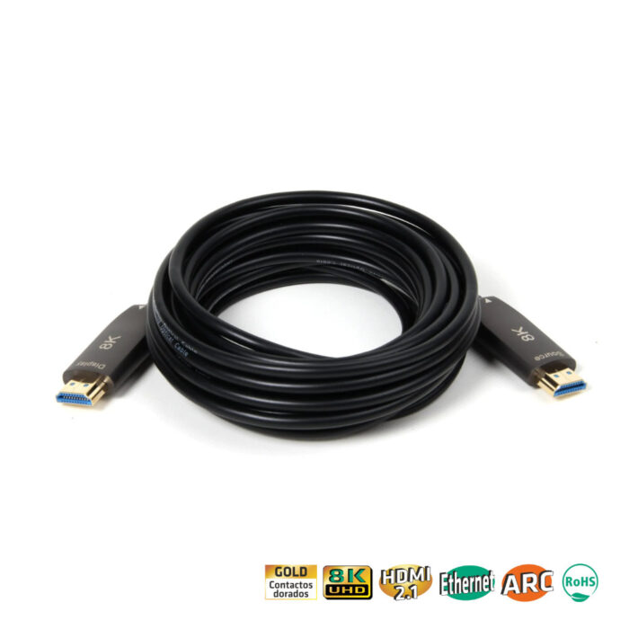 Cabo HDMI Macho / Macho - Fibra Óptica 8K - 5m