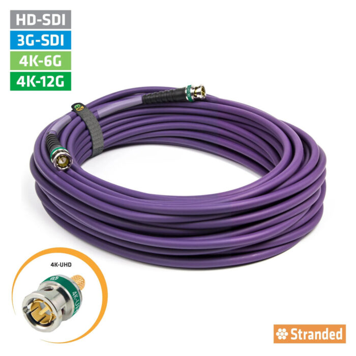 Cabo Vídeo 4K-UHD SDI Macho / Macho - 5m - Violeta