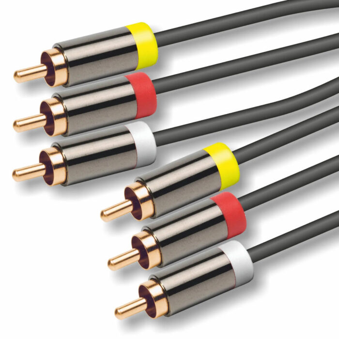 Cabo AV 3x RCA Macho / 3x RCA Macho - 3m