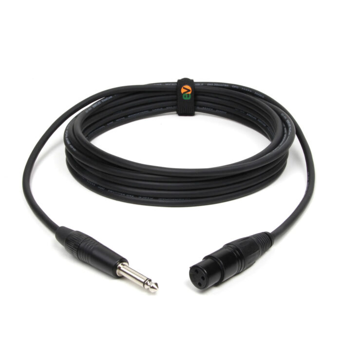 Cabo Profissional Jack 6,35 mm Mono para XLR Fêmea – 1m - Image 2