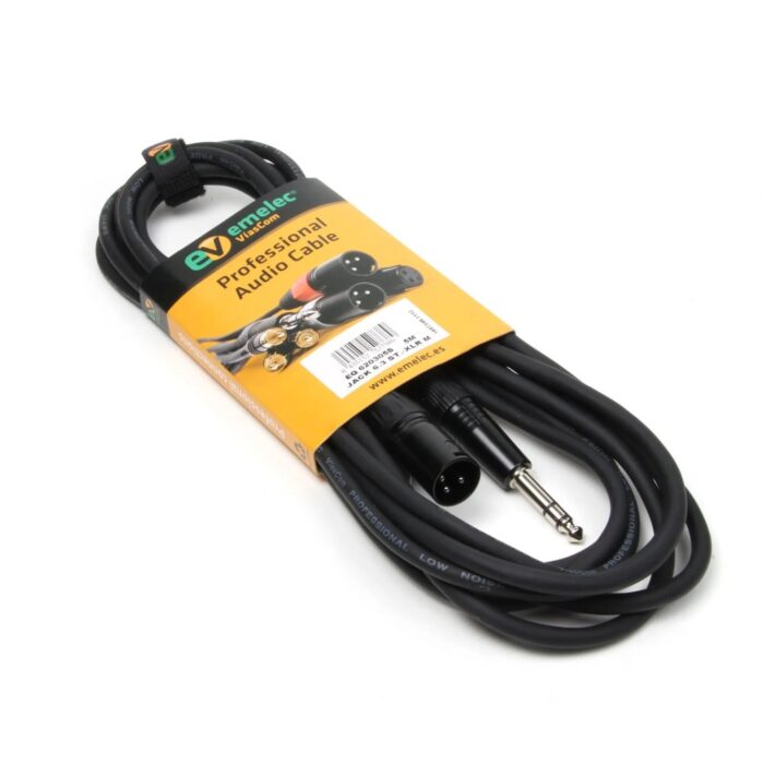 Cabo Profissional Jack 6,35 mm Estéreo para XLR Macho – 1m - Image 2