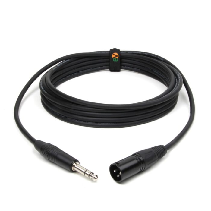 Cabo Profissional Jack 6,35 mm Estéreo para XLR Macho – 1m