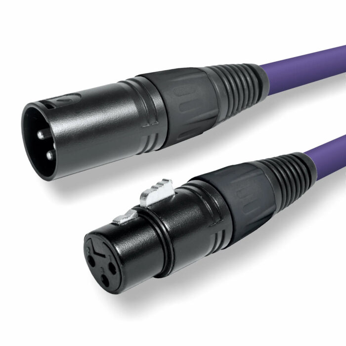 Cabo DMX XLR Macho / DMX XLR Fêmea 10m (3 pin) - Azul
