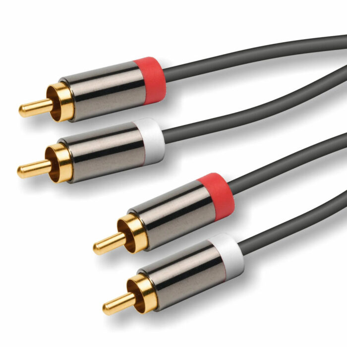 Cabo Profissional 2x RCA Macho para 2x RCA Macho – 0,7m