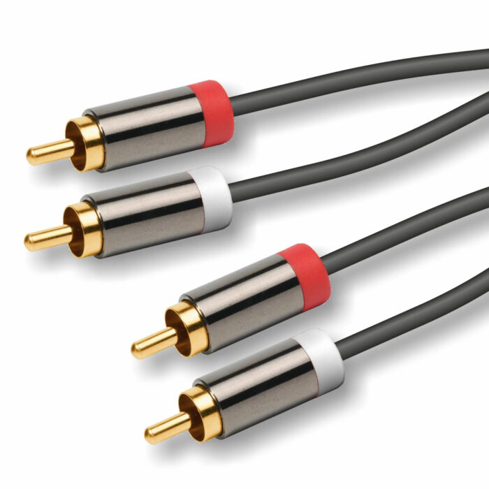 Cabo Profissional 2x RCA Macho para 2x RCA Macho – 15m