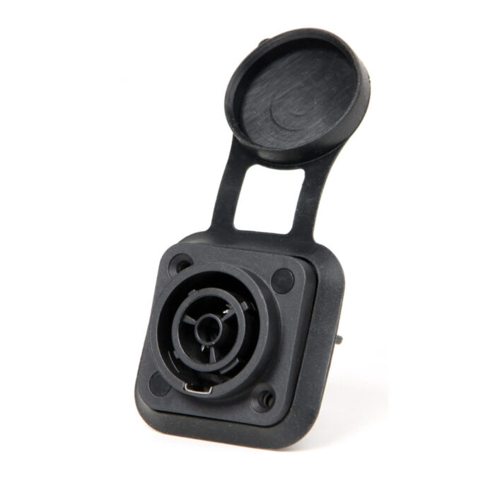 Ficha Power True Fêmea Preto IP65 Chassi
