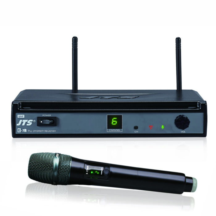 Microfone de Mão Sem Fios + Receptor UHF – E-7R / E-7THD