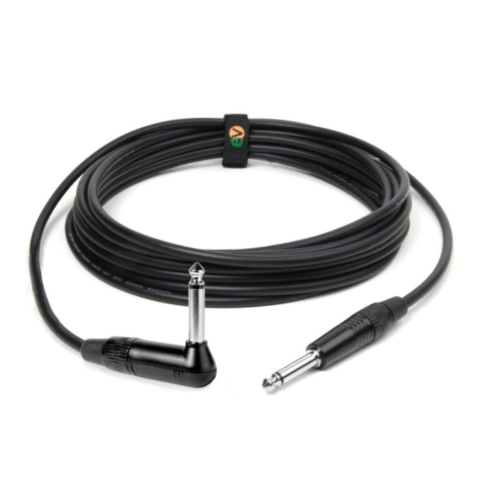 Cabo Jack 6,3 mm Mono 90° para Jack 6,35 Mono - 3m