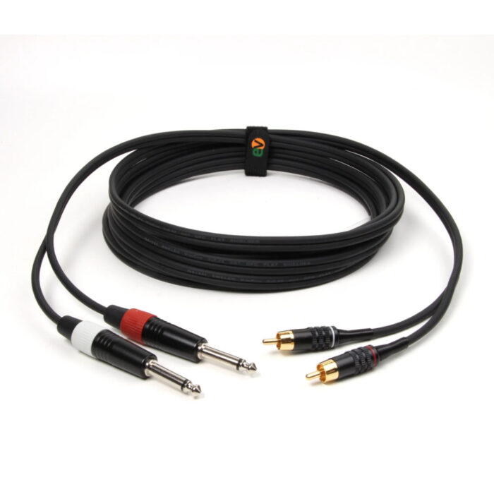 Cabo 3,5 Macho ST / 2x 6,35 Macho Mono 5m
