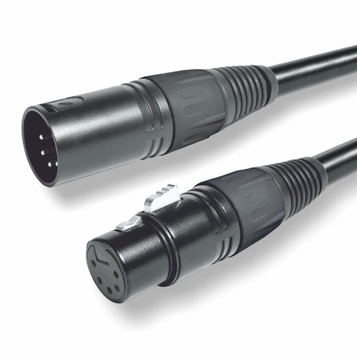 Cabo DMX XLR Macho 5 Pinos / XLR Fêmea 5 Pinos - 15m