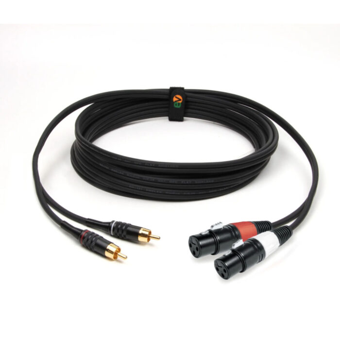 Cabo 2x XLR Fêmea / 2x RCA Macho 3m