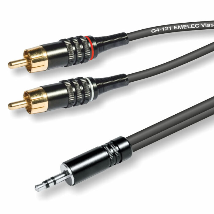 Cabo 2x RCA Macho / 3,5 Macho ST 5mt