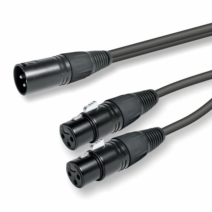 Cabo Splitter XLR Fêmea para 2 XLR Macho | Série EQ6524 - 0,20m