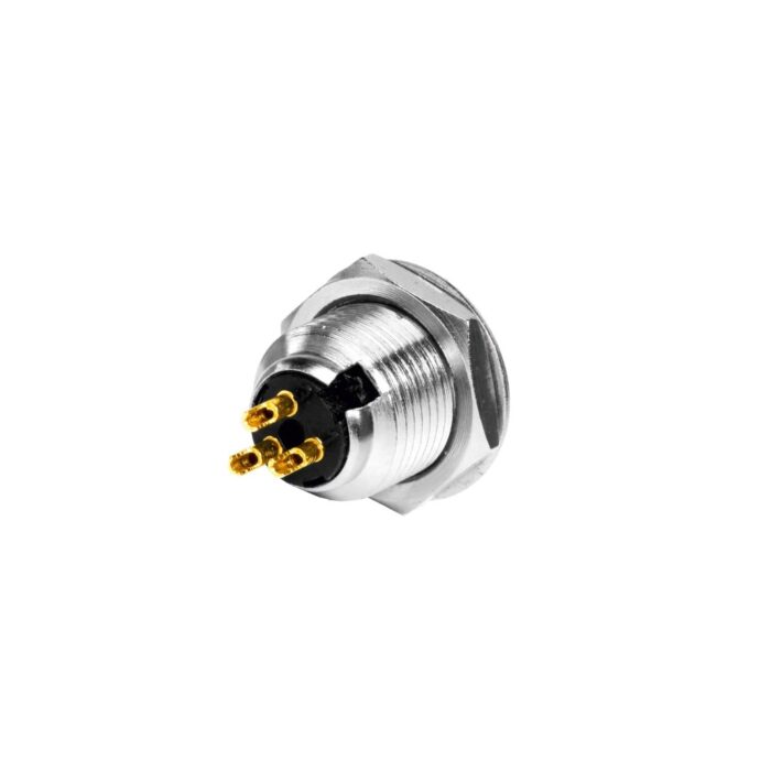 Ficha Mini XLR Macho 3 Pinos Chassi - Rosca - Image 2