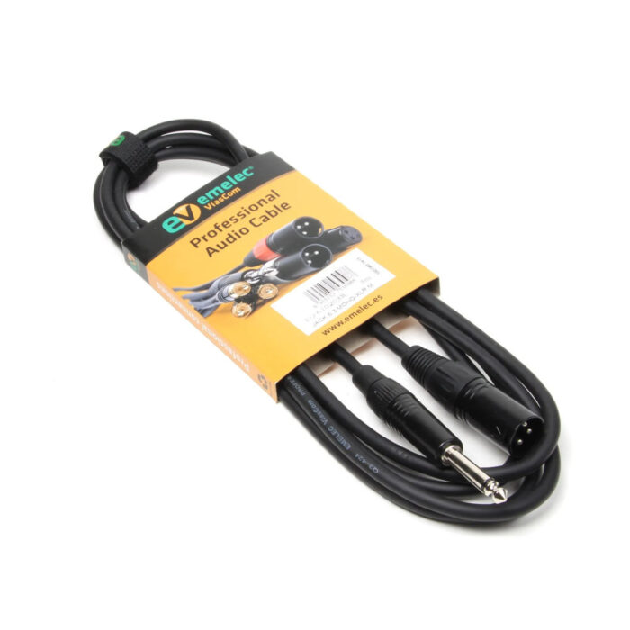 Cabo Profissional Jack 6,35 mm Mono para XLR Macho – 1m - Image 2