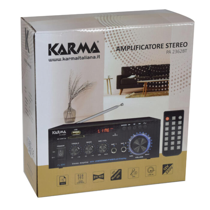 Amplificador Audio Karaoke com Rádio - Image 3