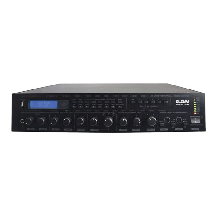 Amplificador Audio de 100V com 120W DAB - 5 Zonas