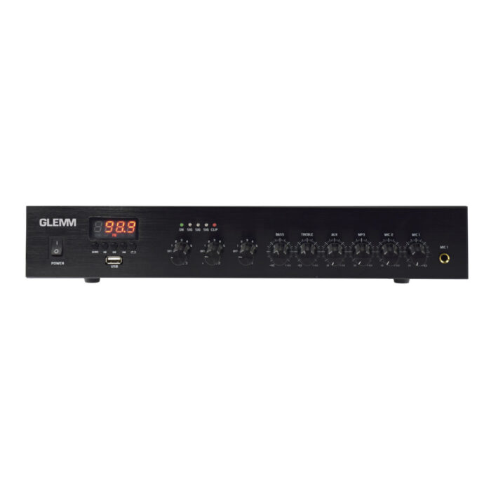 Amplificador Audio 100V 480W FM/USB/MP3 - 3 Zonas