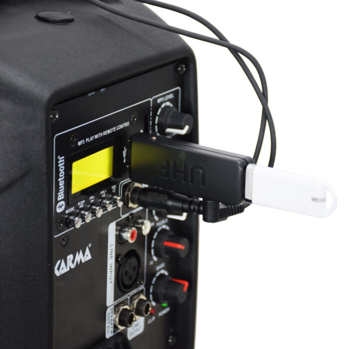 Microfone Mão s/ Fios + Receptor UHF (USB) - Image 2