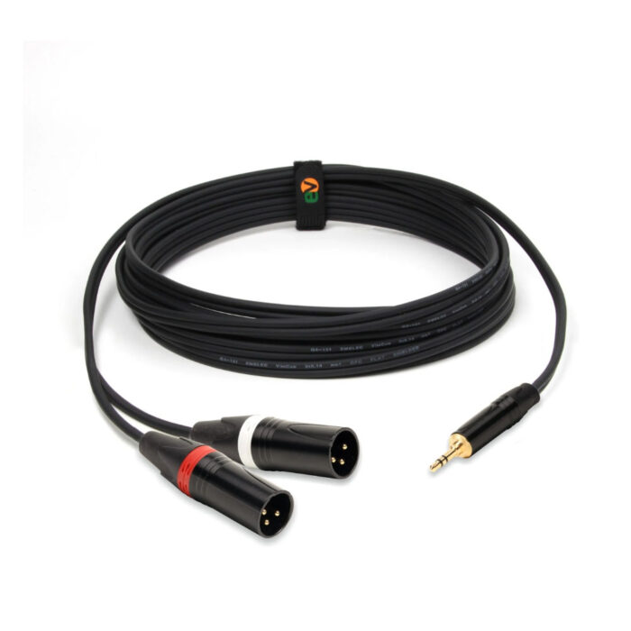 Cabo 2 x XLR Macho p/ Jack 3,5 mm 5m - Image 2