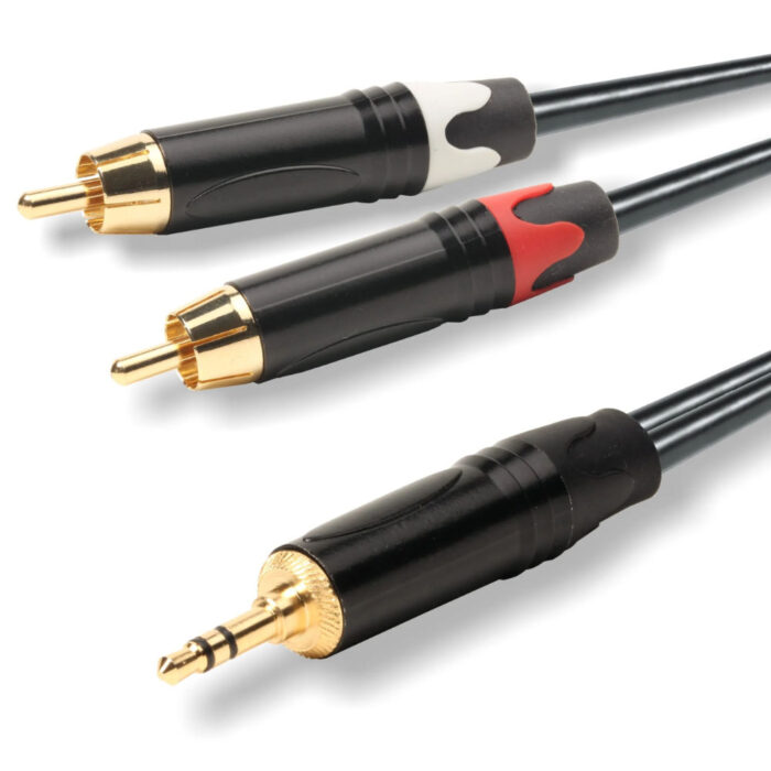 Cabo 2x RCA Macho / 3,5 Macho ST 3mt