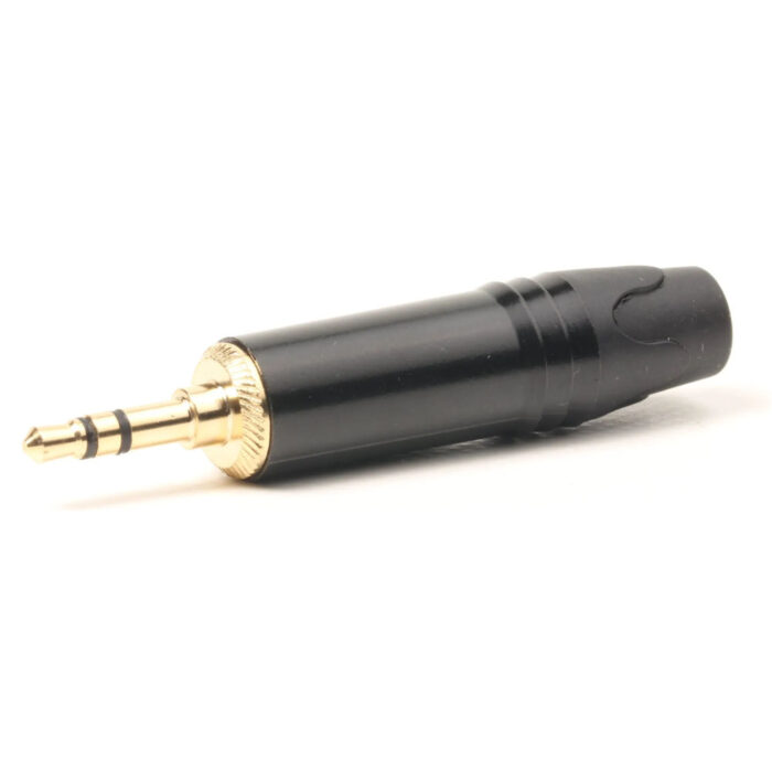 Ficha 3,5 Macho ST Ø6,5mm Metal c/ Step - Preta