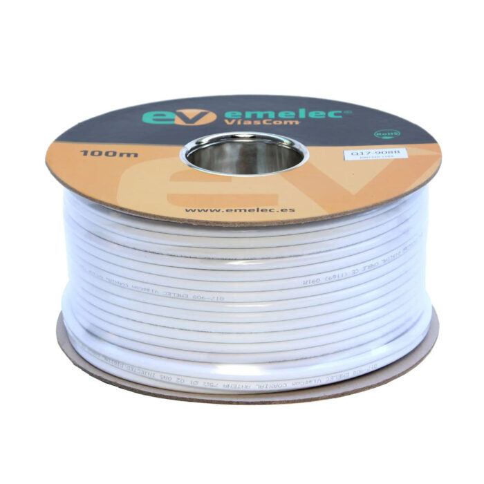 Cabo Coaxial Ø6,8mm Branco 100mt - Image 2