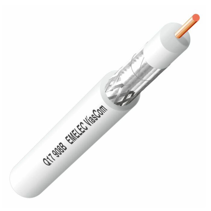 Cabo Coaxial Ø6,8mm Branco 100mt