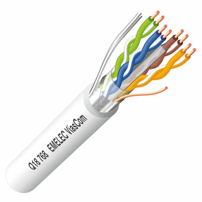 Cabo FTP Cat6 Rígido FRLSZH Branco 305m (Cobre)