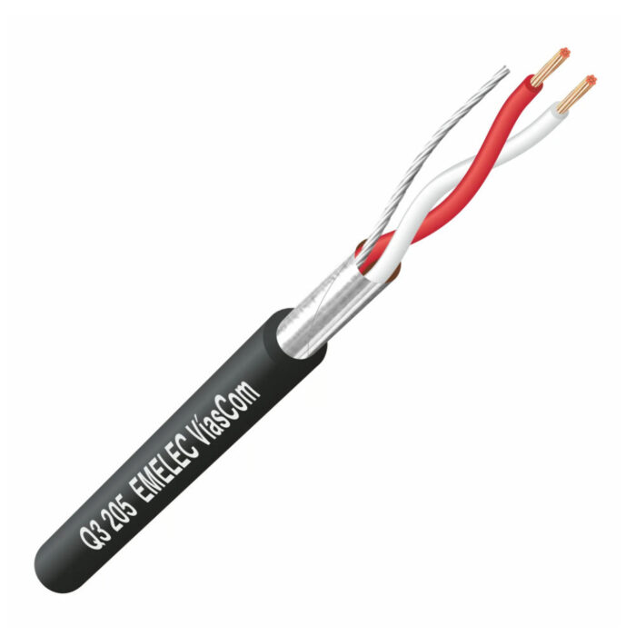 Cabo Microfone Ø3,6mm 2 Cond.+ Malha Preto 100mt - Bobine - Image 2