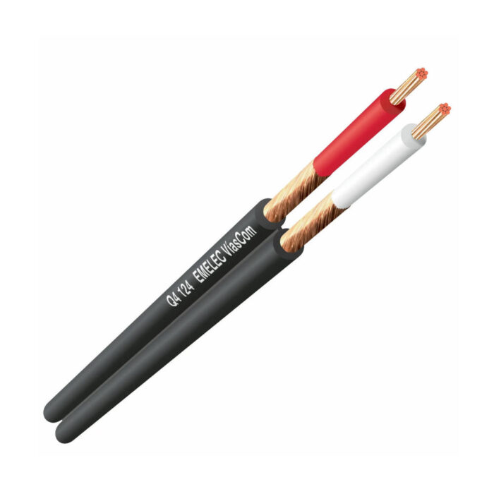 Cabo Paralelo 2 x Ø2,4mm + 2 Malhas Preto 100mt - Bobine