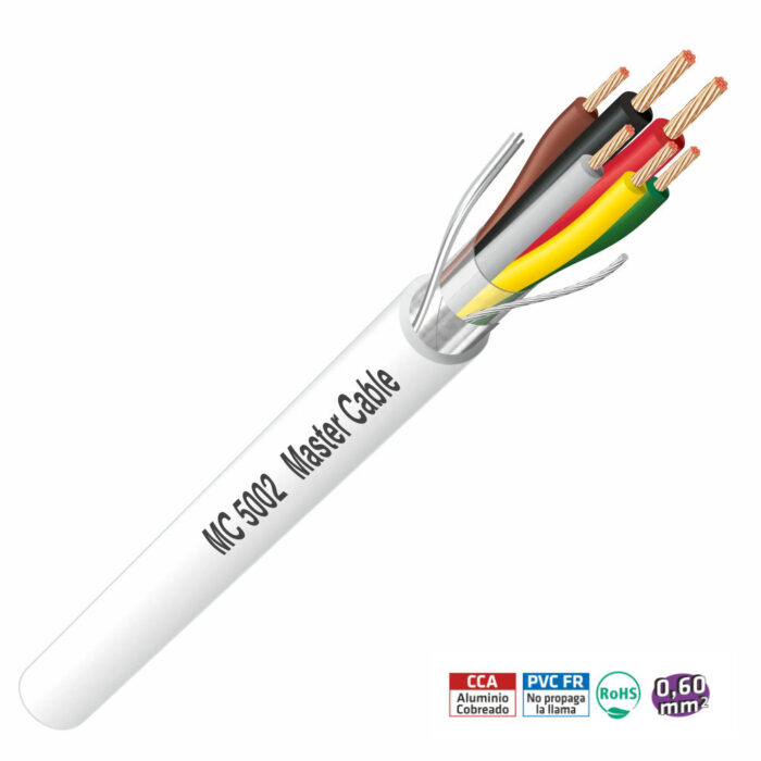 Cabo Intercomunicador Trançado 6x0,22mm² + 2x0.60mm²