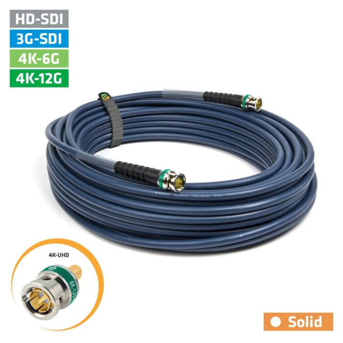 Cabo de Vídeo Digital 3G-SDI/4K-UHD Azul 100mt - Image 2