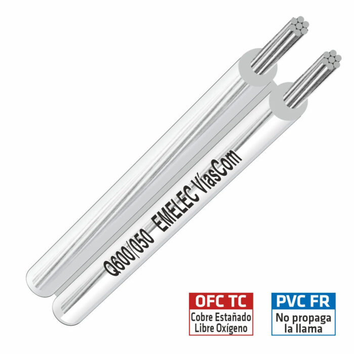 Cabo Coluna 2x0,75mm² Transparente Polarizado 100mt - Bobine
