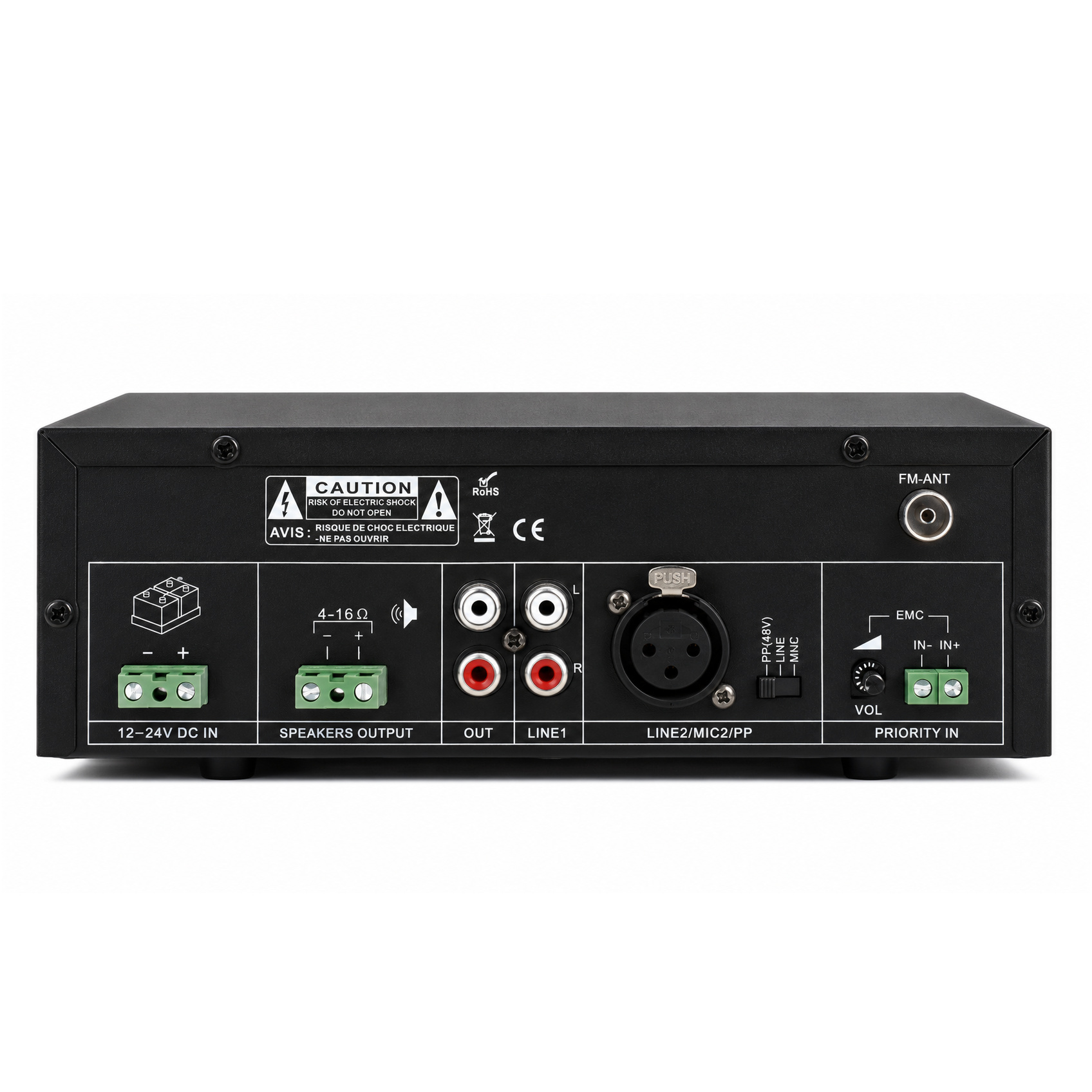 Amplificador Audio 60W USB/SD/FM/BT - DC12V - Image 2
